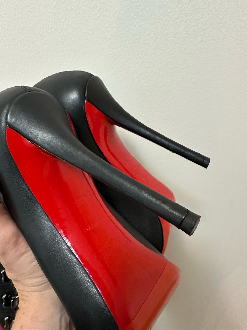 Ultra Rare Christian Louboutin Croche BlackOver-the-Knee Lace-Up Stiletto Boots - Picture 6 of 9
